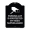 Signmission Designer Series-Parking Lot Is Protected By Video Surveillance With Graphic, 24" H, BW-1824-9799 A-DES-BW-1824-9799 - alternate 1